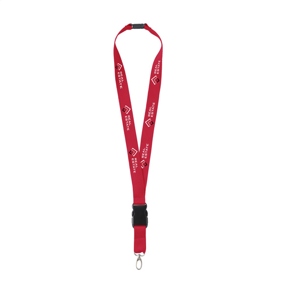 Keycord-met-karabijnhaak-en-veiligheidssluiting-Polyester-24-mm-bedrukken-rood
