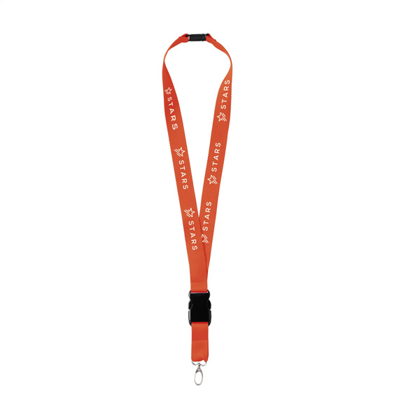 Keycord-met-karabijnhaak-en-veiligheidssluiting-Polyester-24-mm-bedrukken-oranje