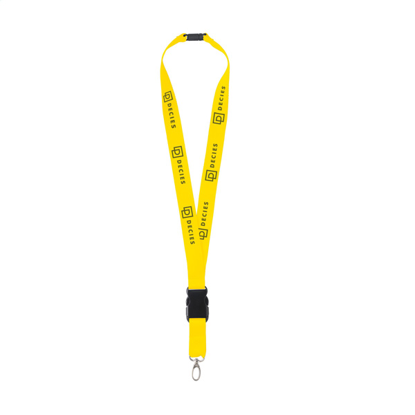 Keycord-met-karabijnhaak-en-veiligheidssluiting-Polyester-24-mm-bedrukken-geel