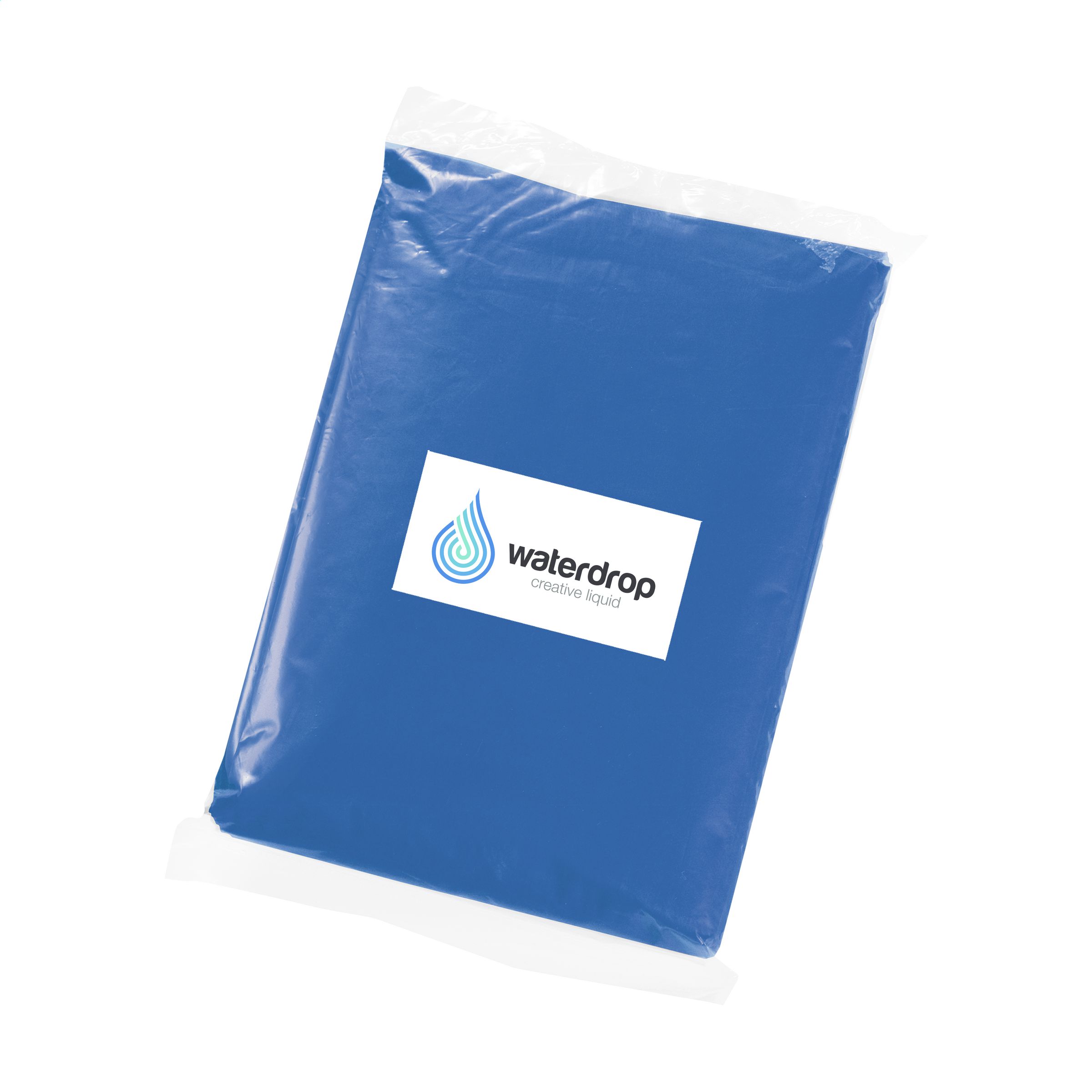 Kunststof-regenponcho-Wegwerp-100-x-120-cm-bedrukken-blauw