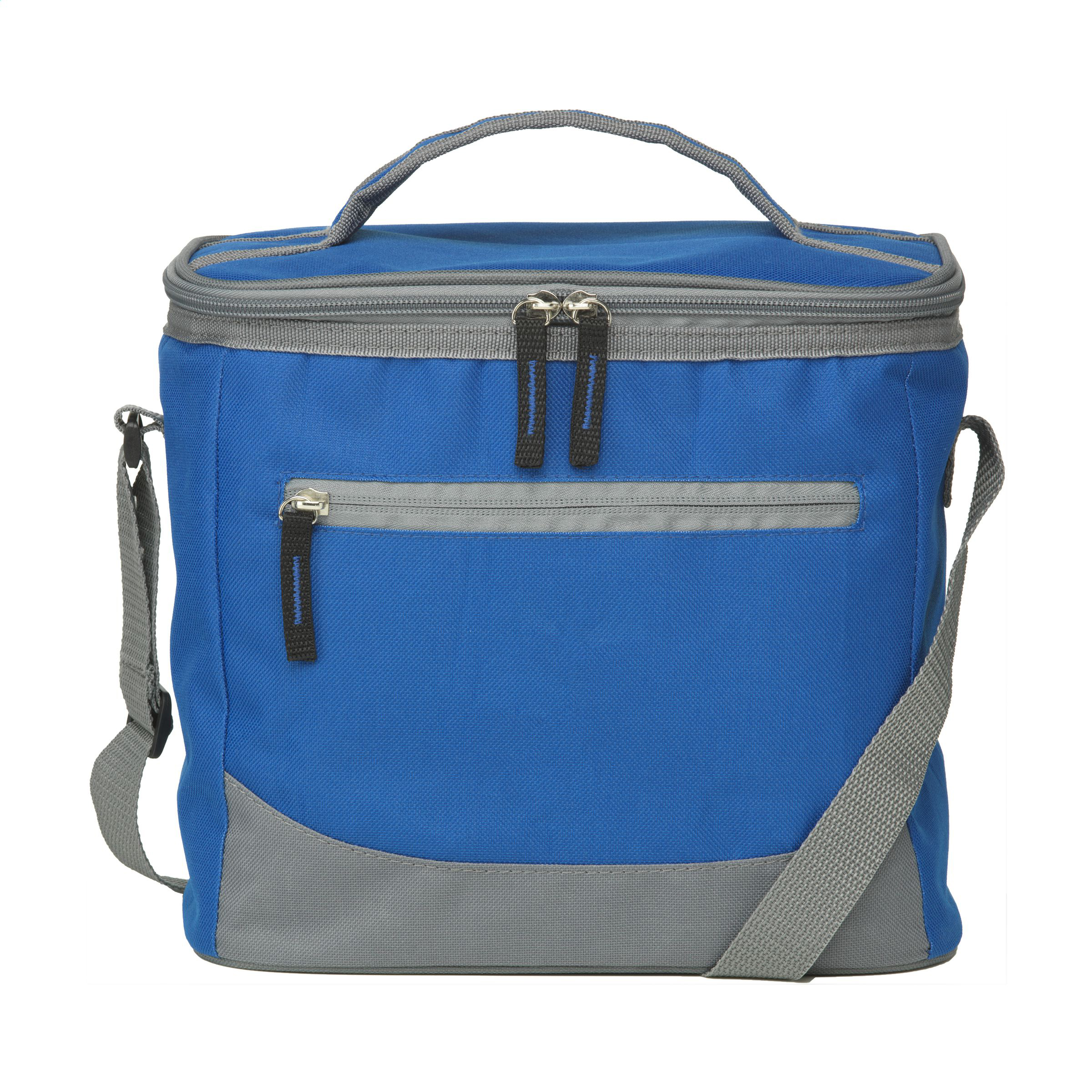 Koeltas-met-schouderband-600D-polyester-12-blikjes-bedrukken-blauw