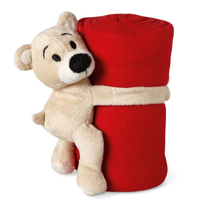 Fleecedeken-met-beertje-80-x-120-cm-bedrukken-rood