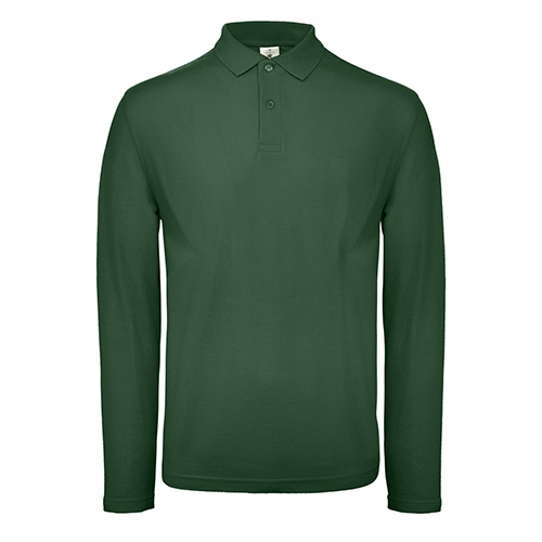BC-longsleeve-unisex-polo-180-gm-bedrukken-bottle-green