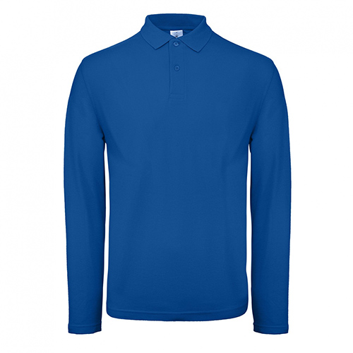 BC-longsleeve-unisex-polo-180-gm-bedrukken-royal-blue