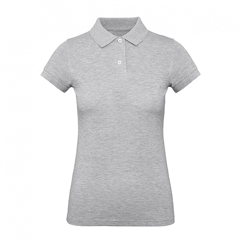 BC-Inspire-dames-polo-Biologisch-katoen-170-gm-bedrukken-heather-grey
