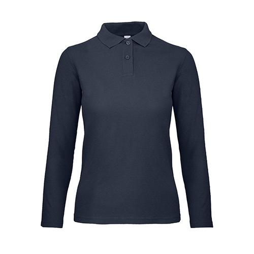 BC-longsleeve-dames-polo-180-gm-bedrukken-navy