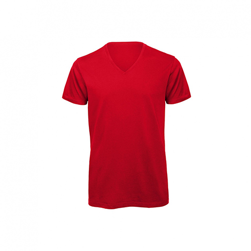 BC-Inspire-V-hals-heren-T-shirt-140-gm-bedrukken-red