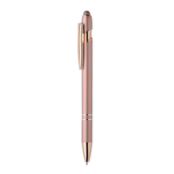 Stylus-balpen-met-met-rosgouden-details-Gerecycled-aluminium-bedrukken-roze