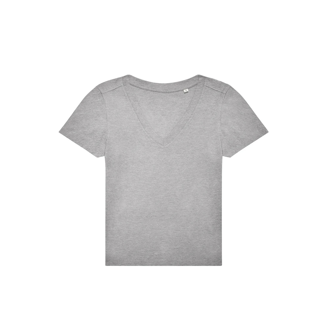 BC-E150-dames-T-shirt-met-V-hals-145-gm-bedrukken-sport-grey