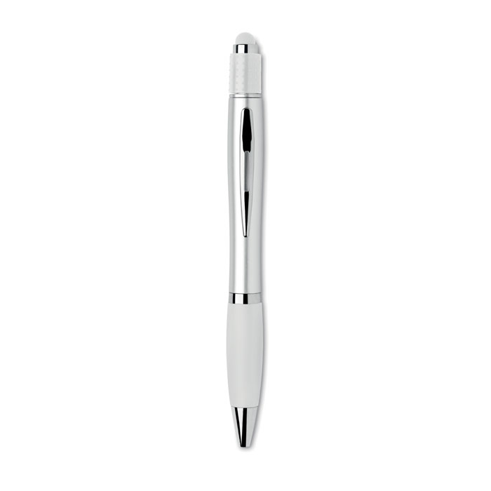 Balpen-met-anti-stress-spinner-en-styluspunt-bedrukken-wit