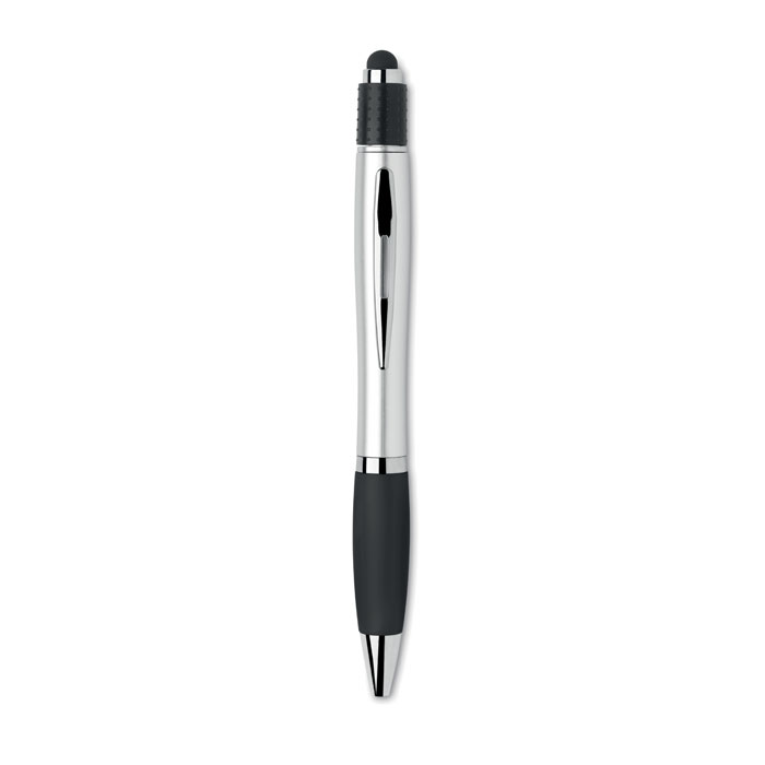 Balpen-met-anti-stress-spinner-en-styluspunt-bedrukken-zwart