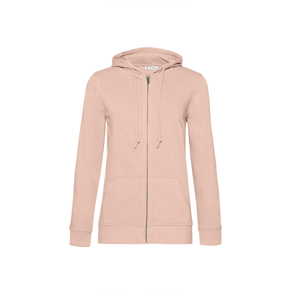 BC-Hoodie-met-ritssluiting-Dames-280-gm-bedrukken-soft-rose