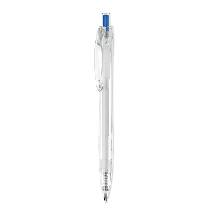 Balpen-met-drukmechanisme-RPET-bedrukken-blauw