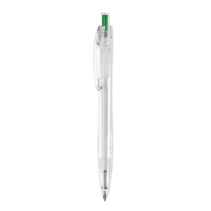 Balpen-met-drukmechanisme-RPET-bedrukken-groen
