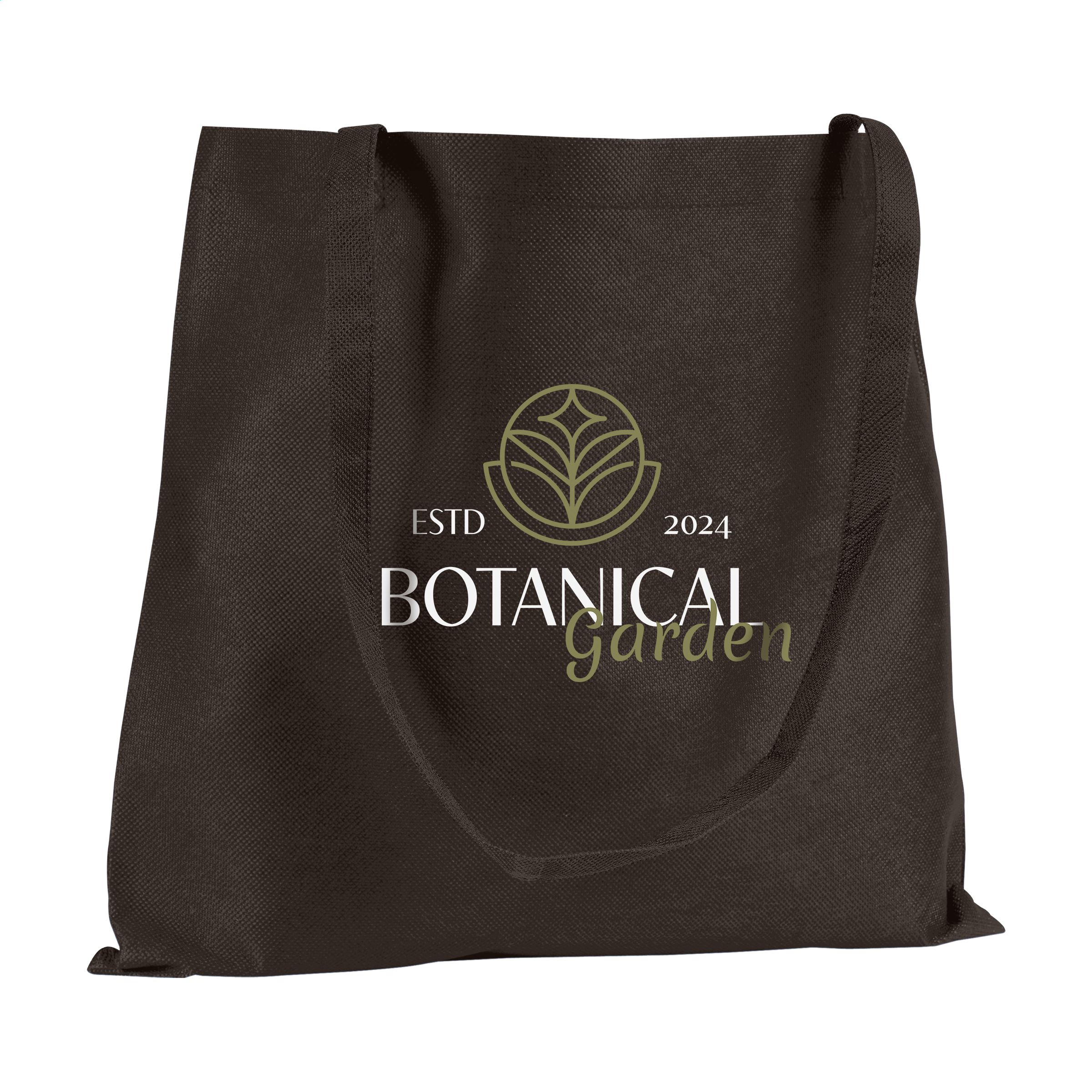 Shopper-winkeltas-Non-woven-38-x-42-cm-80-gm-bedrukken-bruin