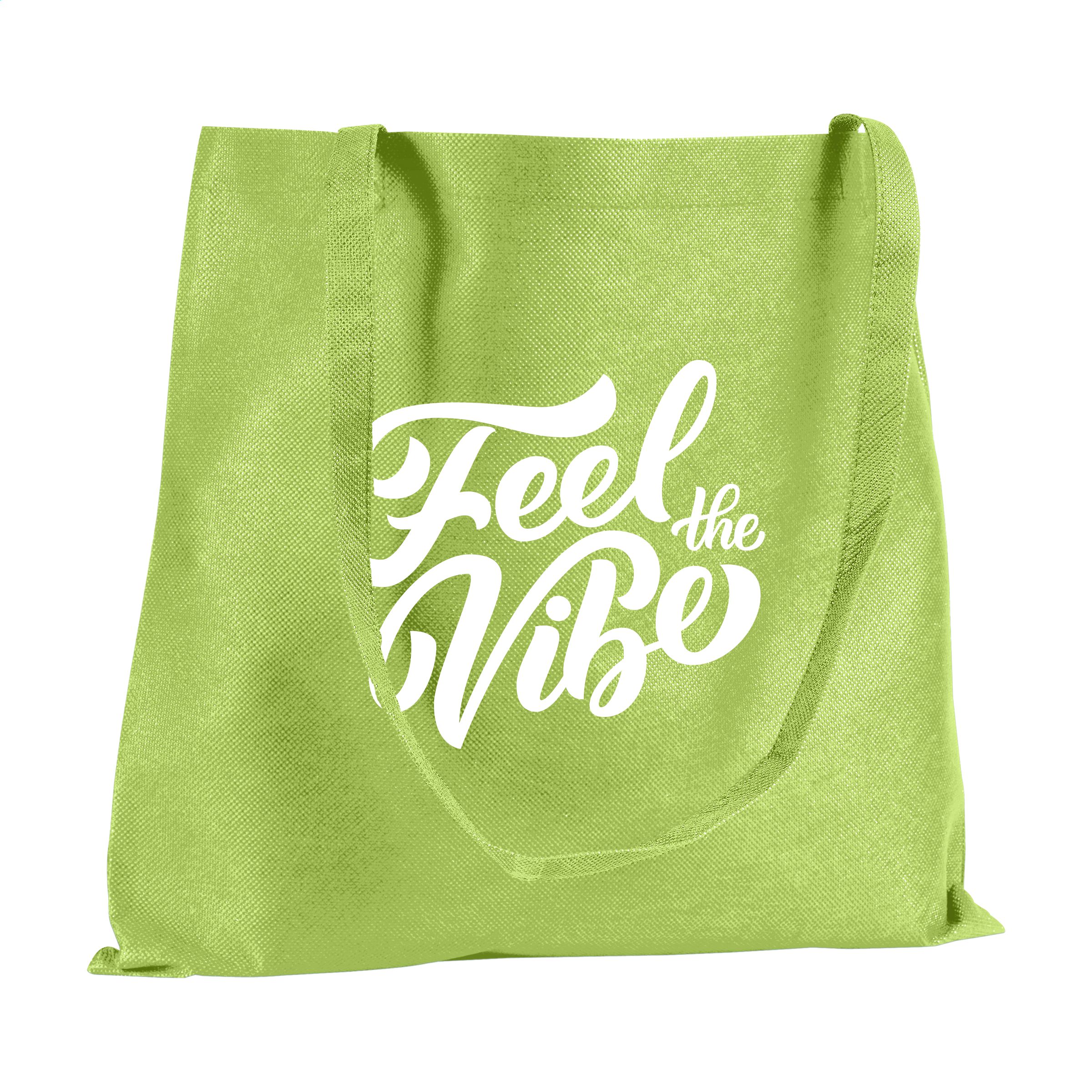 Shopper-winkeltas-Non-woven-38-x-42-cm-80-gm-bedrukken-lichtgroen