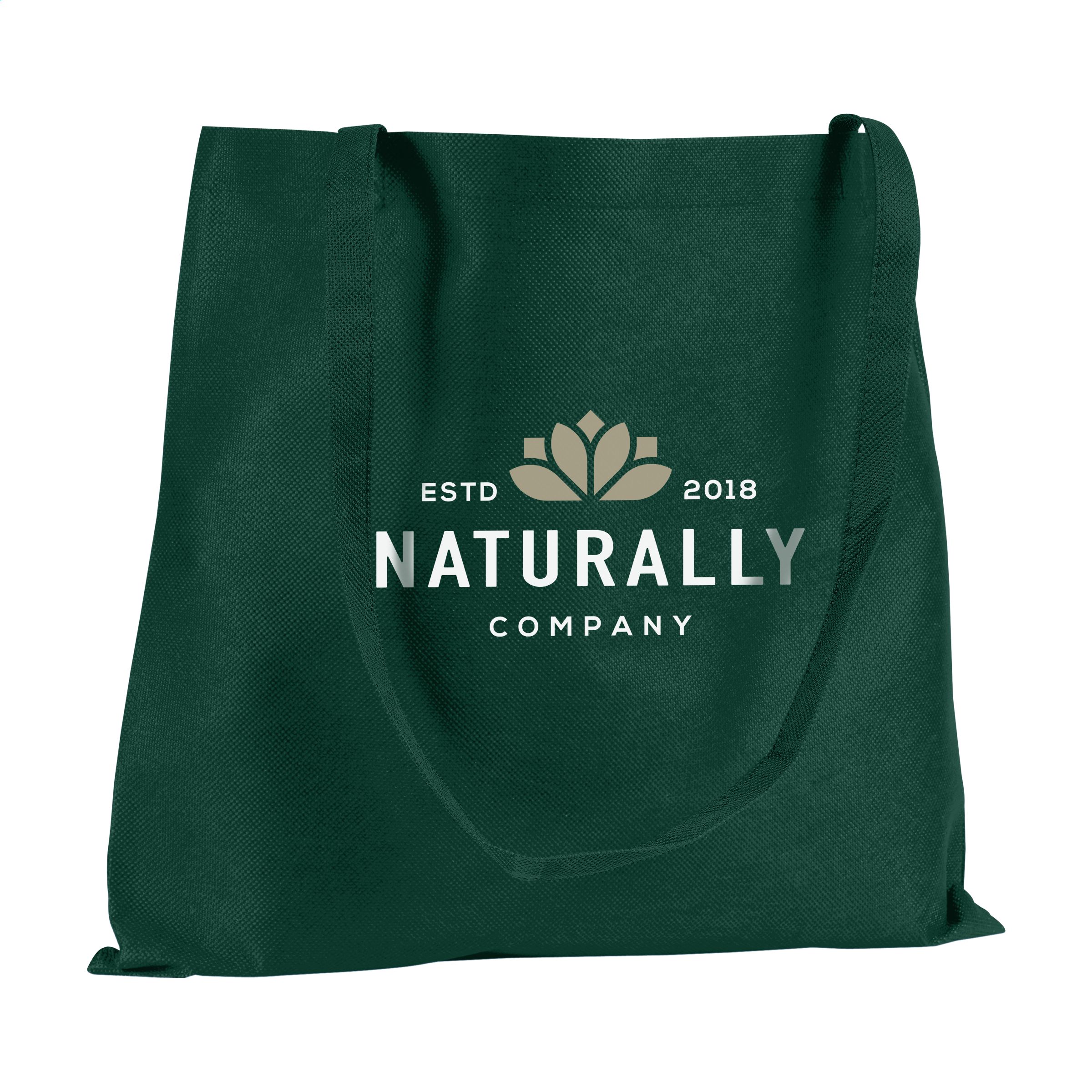 Shopper-winkeltas-Non-woven-38-x-42-cm-80-gm-bedrukken-donkergroen