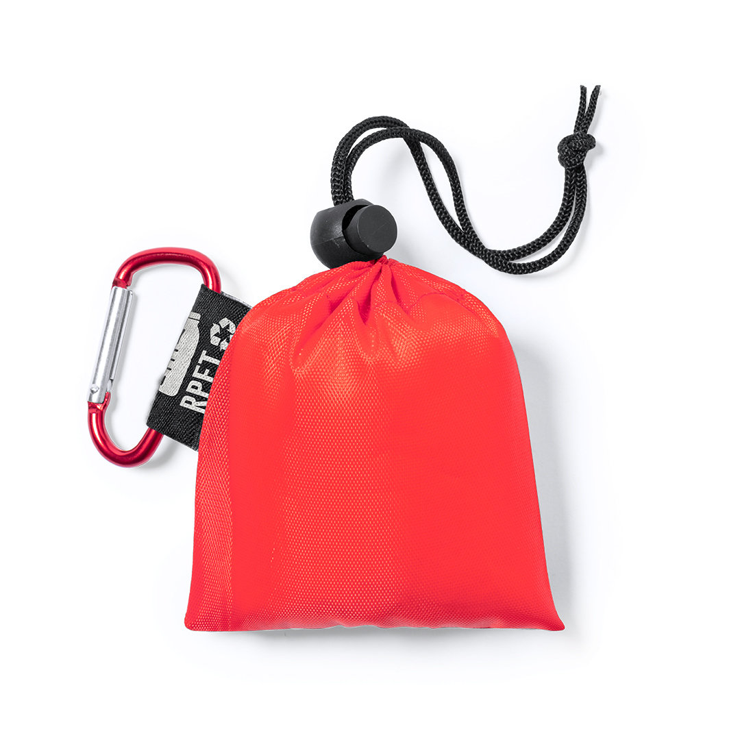 Regenponcho-met-RPET-opbergzakje-Karabijnhaak-bedrukken-rood