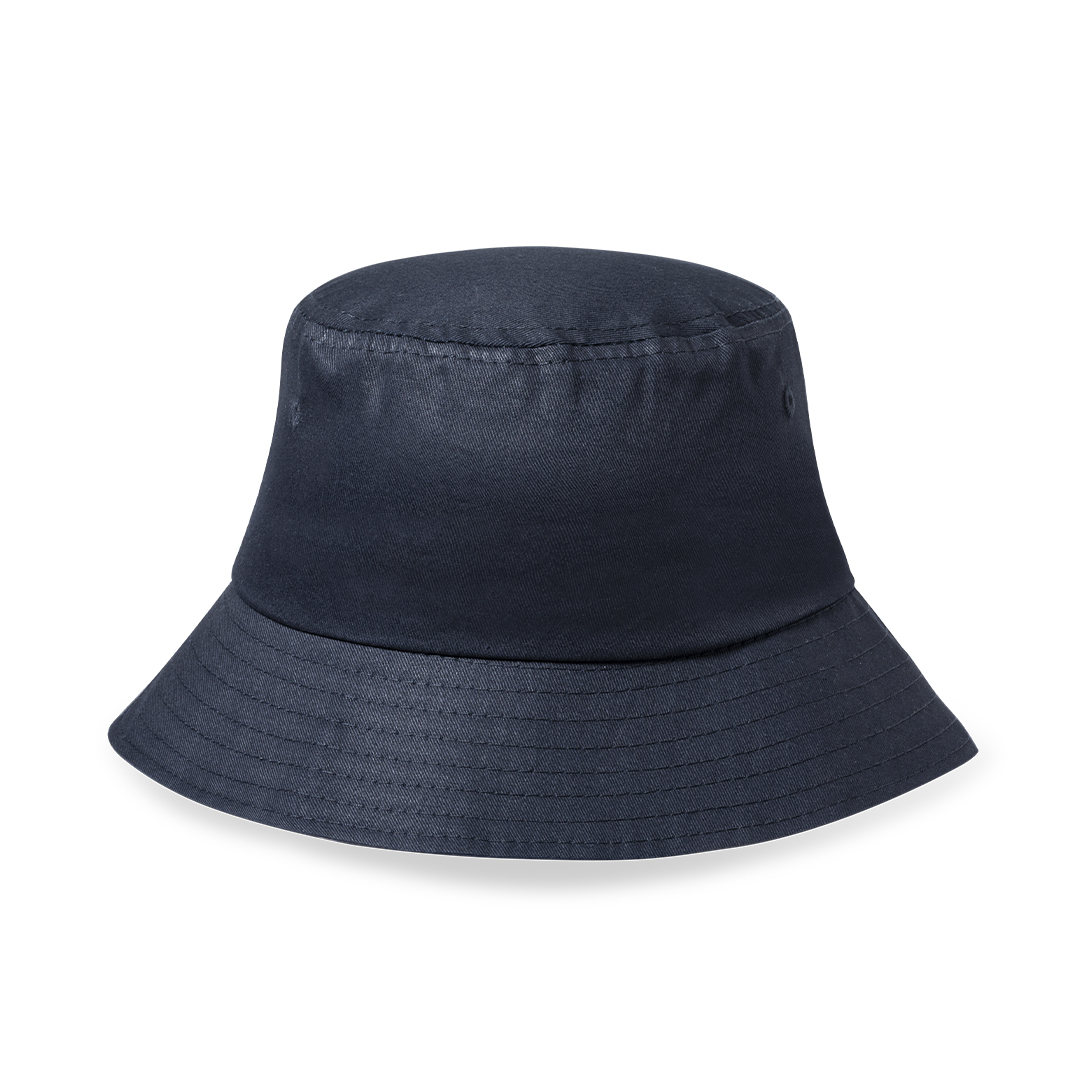 Vissershoedje-gerecycled-katoen-bedrukken-donkerblauw