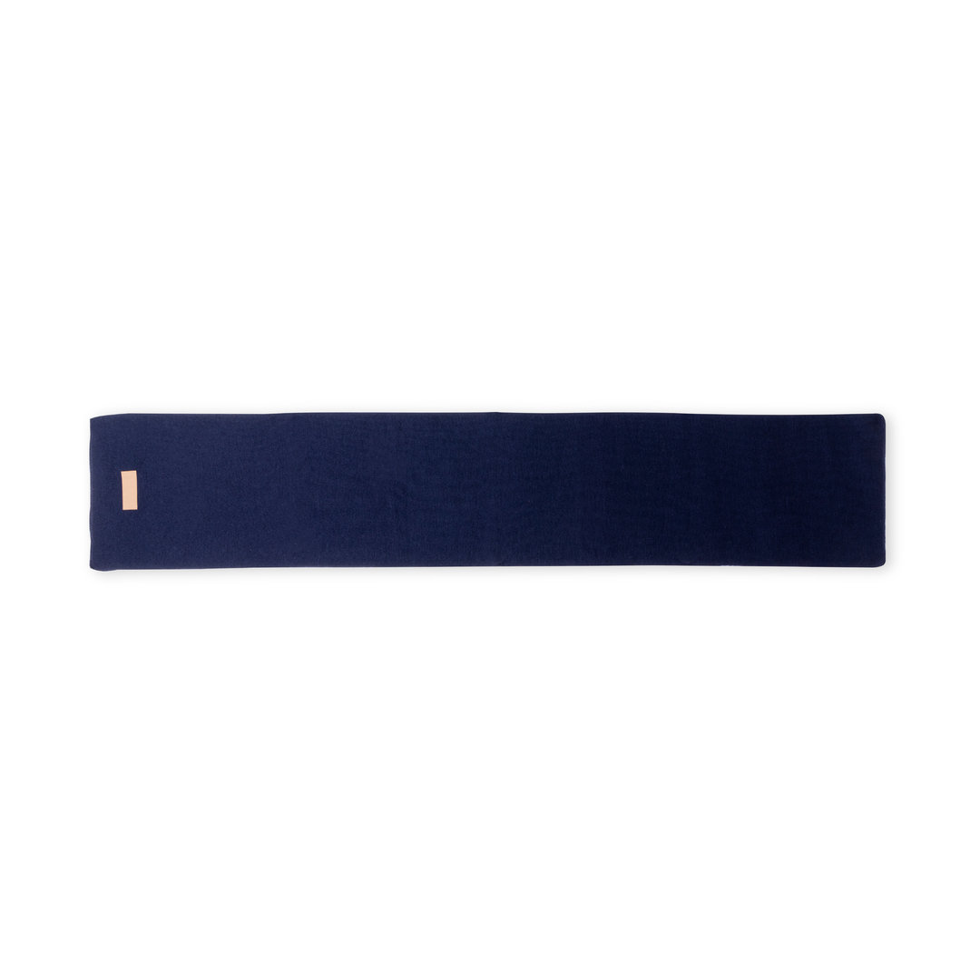 Acryl-sjaal-met-patch-160-x-30-cm-bedrukken-donkerblauw