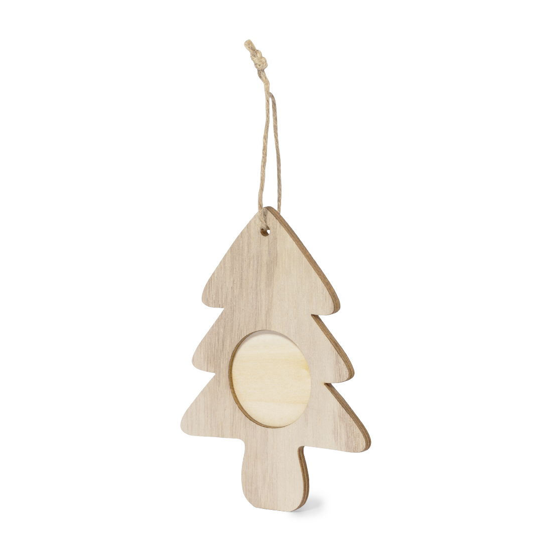 Kerstdecoratie-Hout-Kerstboom-met-fotolijstje-bedrukken-beige