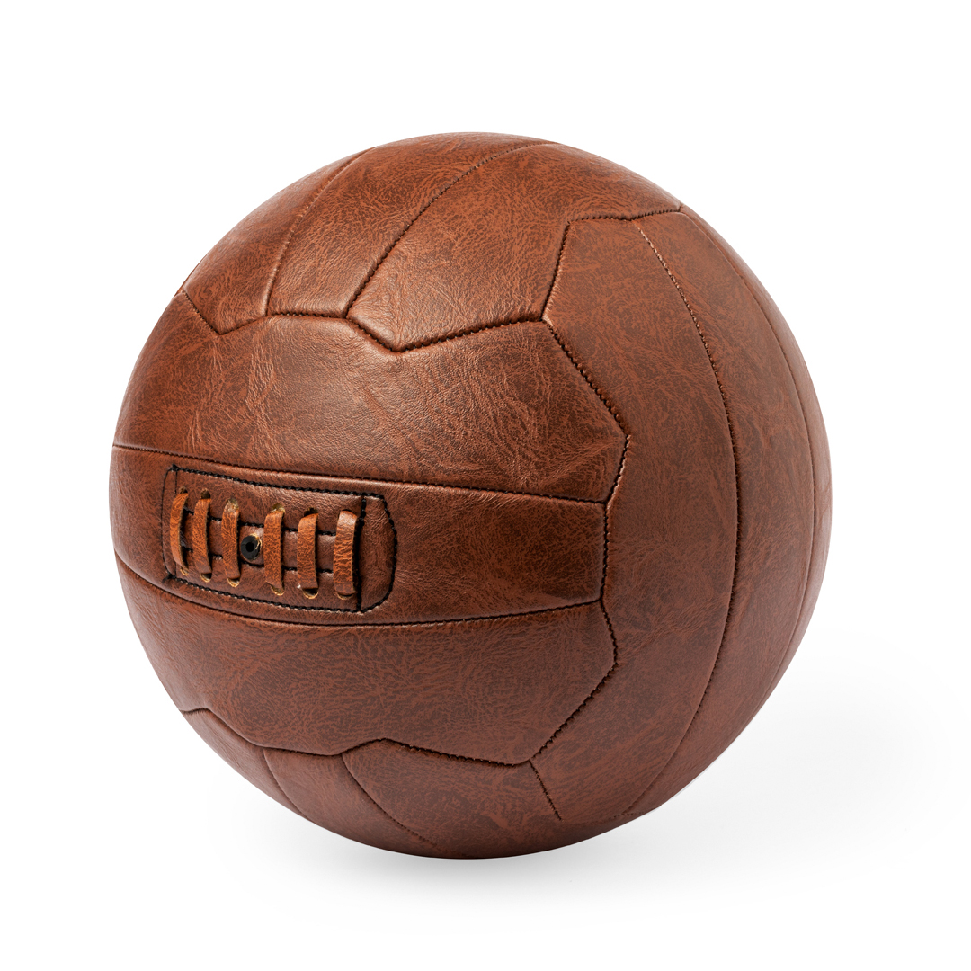 Retro-voetbal-maat-5-PU-leer-bedrukken-bruin