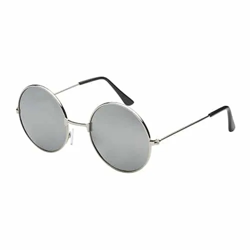 Hippie-ronde-zonnebril-met-zilveren-frame-UV400-bedrukken-zilver