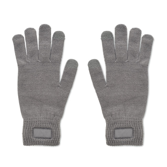 Gebreide-RPET-handschoenen-met-patch-bedrukken-grijs