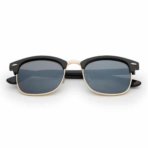Club-zonnebril-classic-UV400-bedrukken-zwart-goud