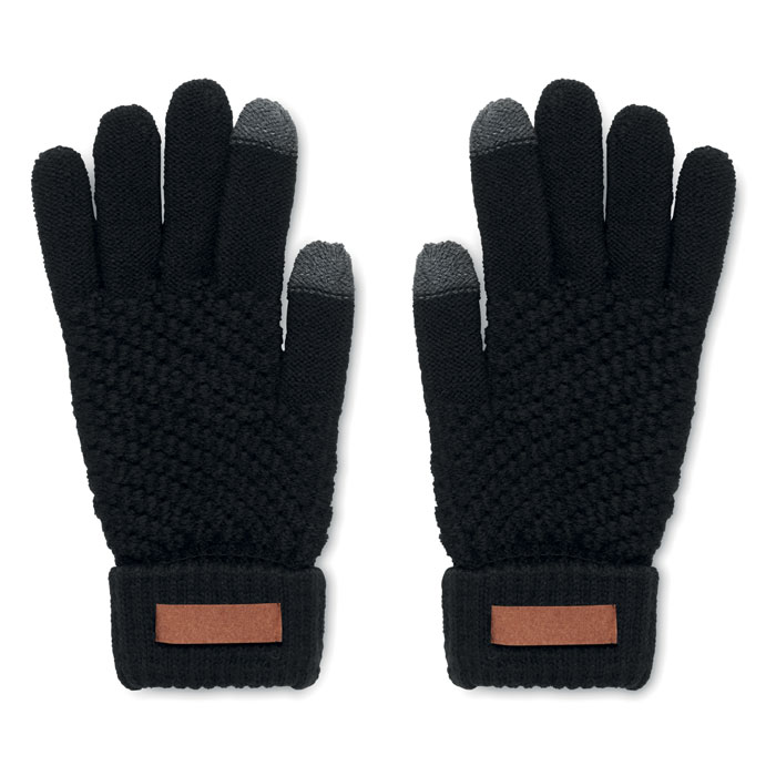 Touchscreen-handschoenen-RPET-bedrukken-zwart