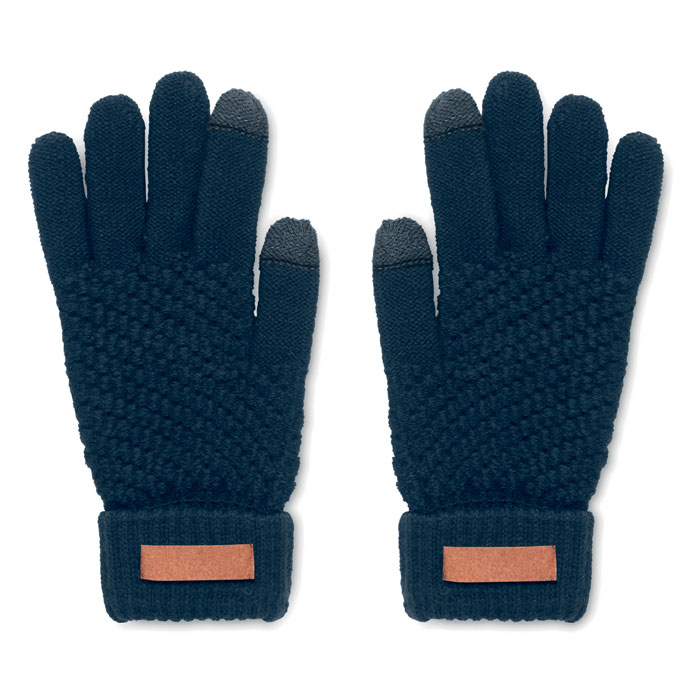 Touchscreen-handschoenen-RPET-bedrukken-donkerblauw