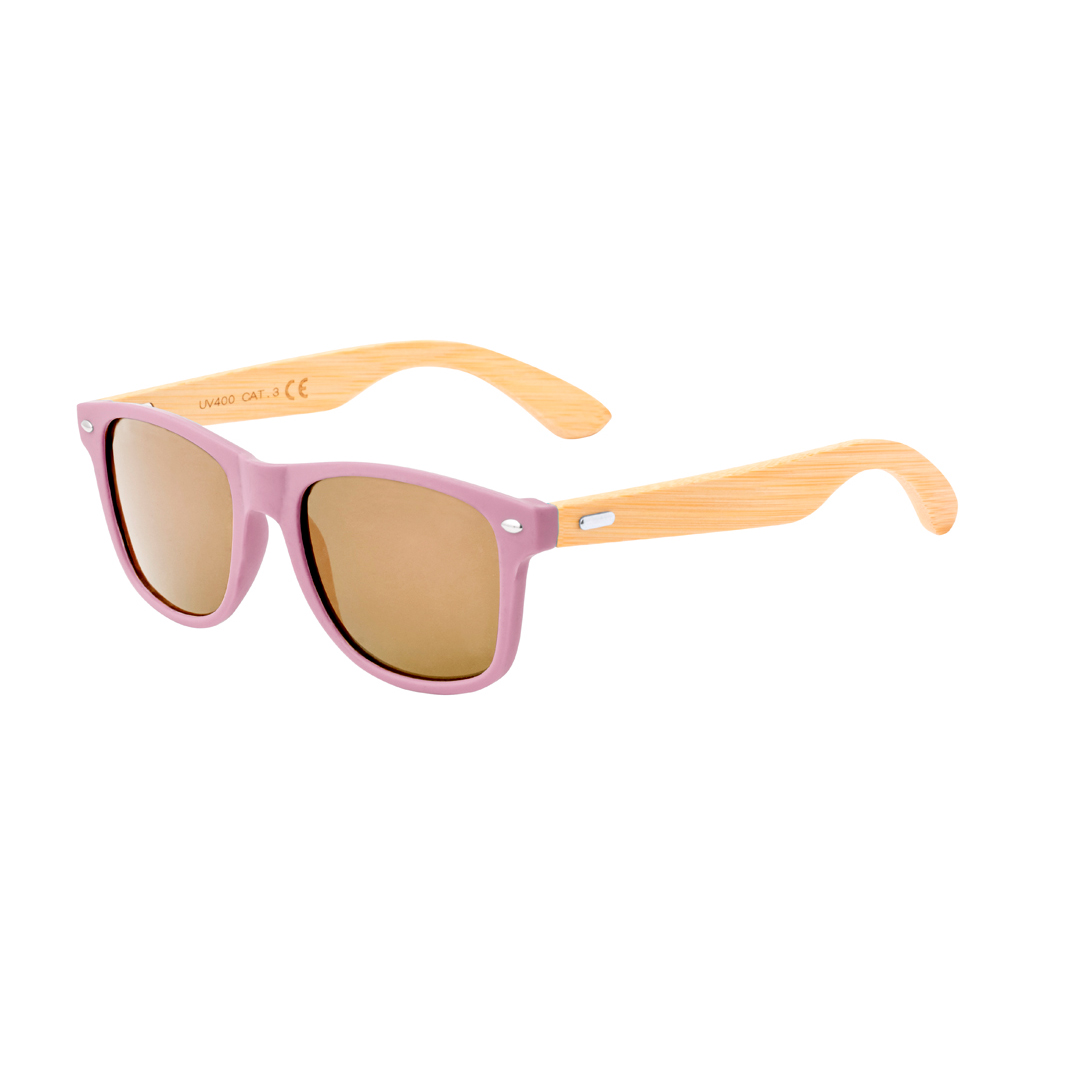 Zonnebril-met-bamboe-pootjes-UV400-bedrukken-roze