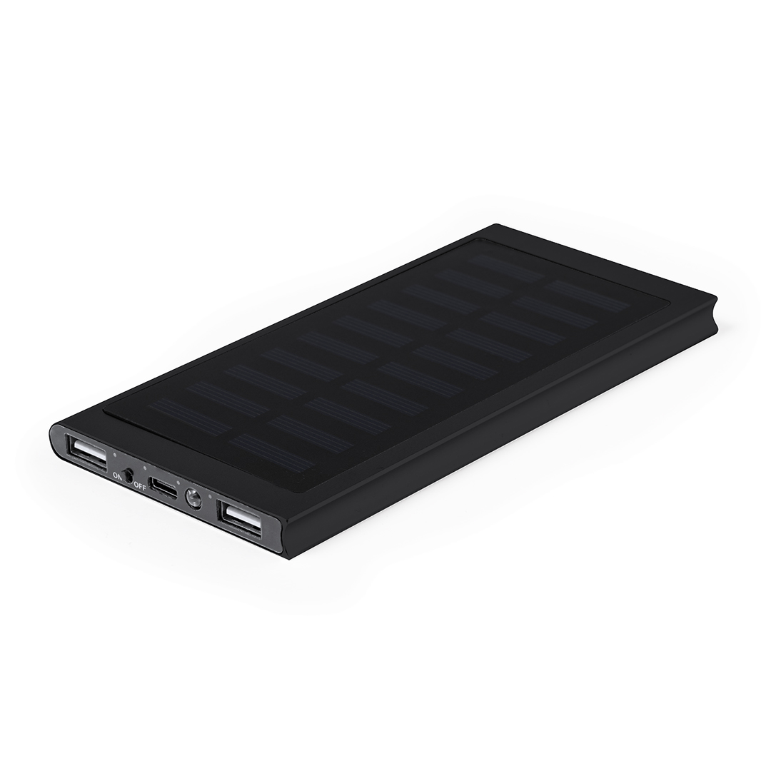 Powerbank-zonne-energie-Aluminium-8000-mAh-bedrukken-zwart