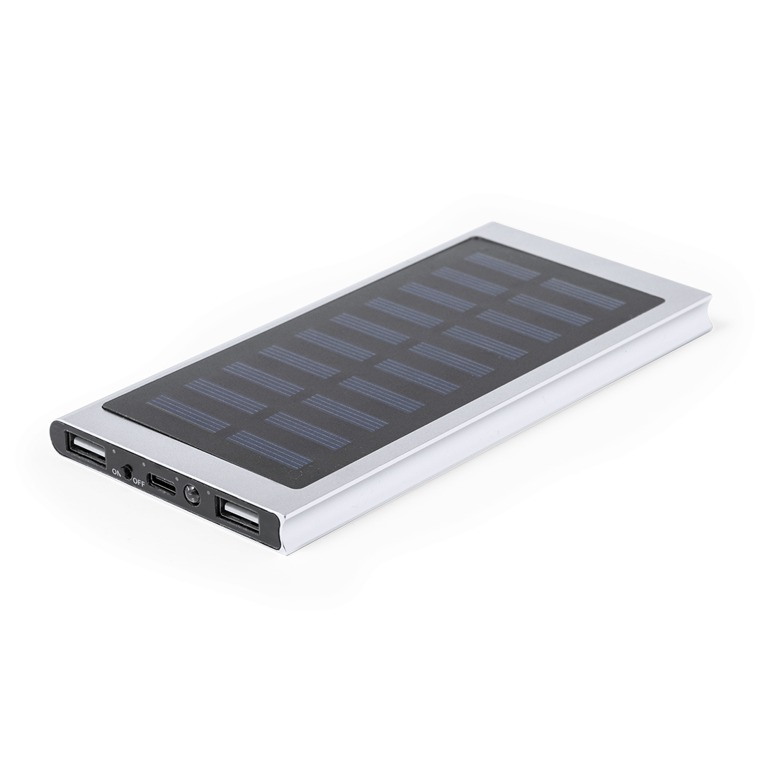 Powerbank-zonne-energie-Aluminium-8000-mAh-bedrukken-zilver