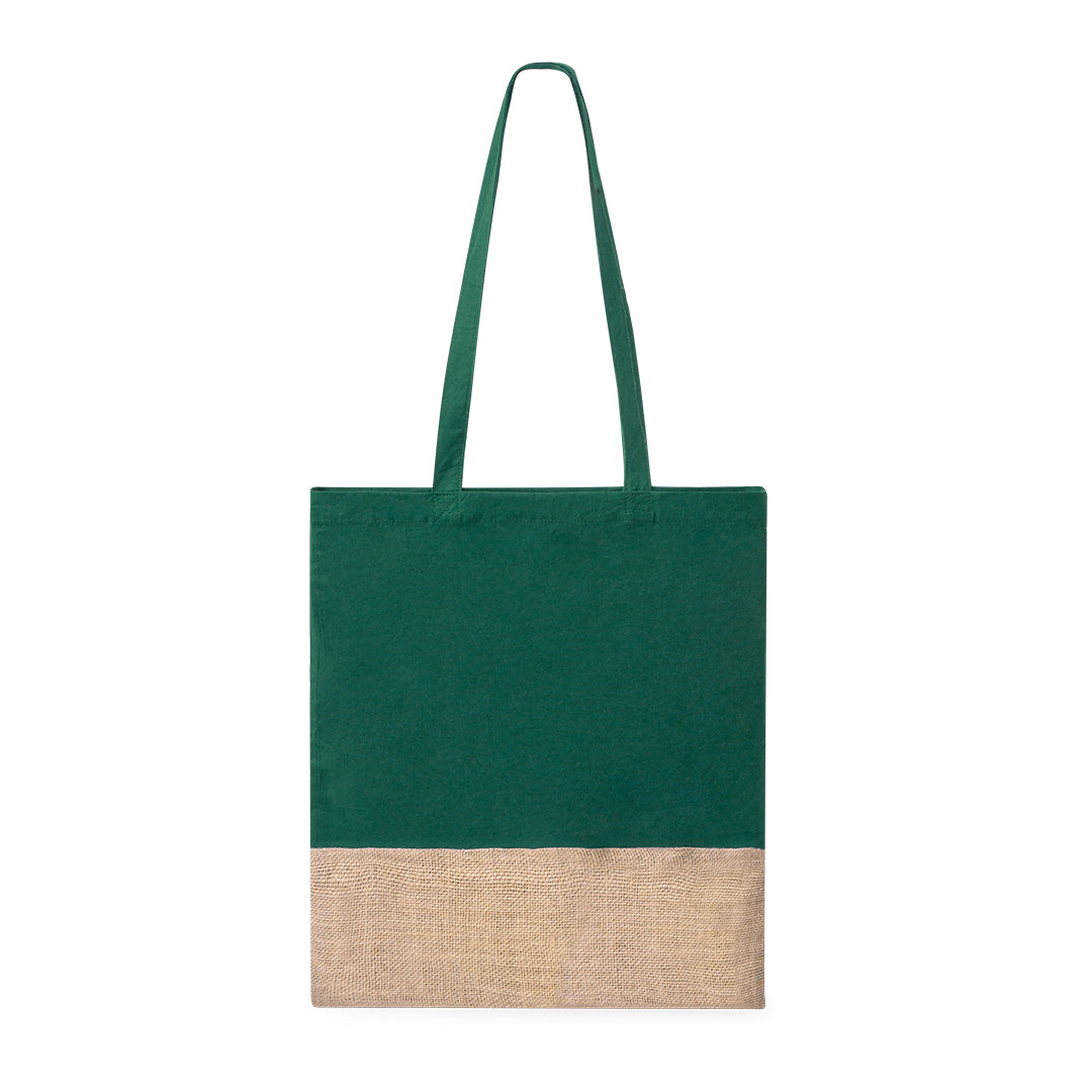 Katoenen-tote-bag-met-jute-onderkant-38-x-42-cm-120-gm-bedrukken-donkergroen