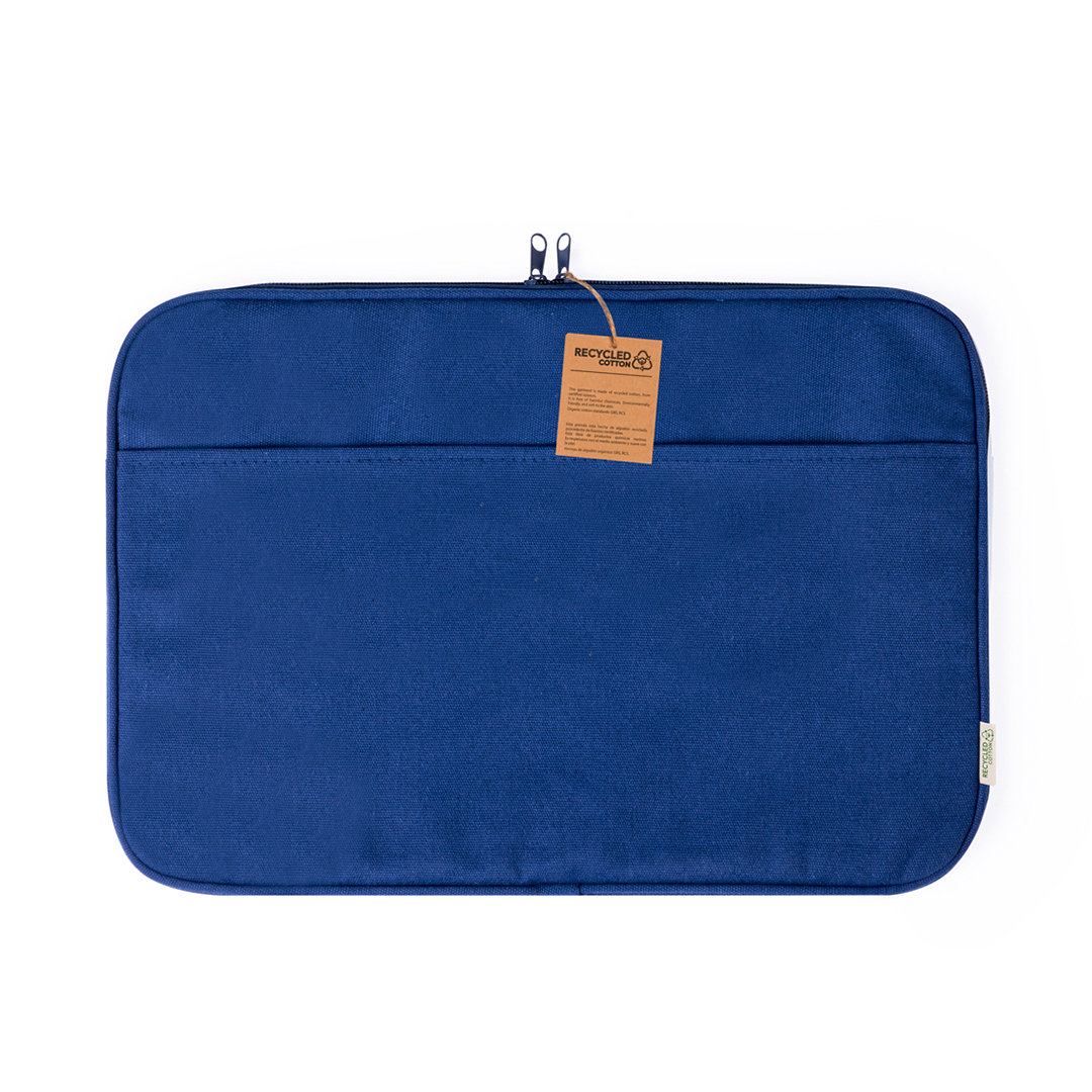 Laptophoes-gerecycled-katoen-14-inch-280-gm-bedrukken-blauw