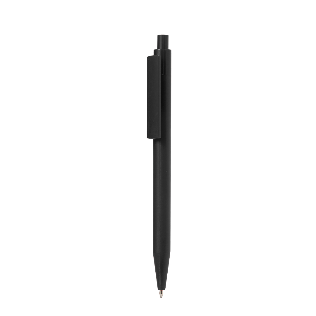 ABS-balpen-met-platte-clip-Blauwe-inkt-bedrukken-zwart