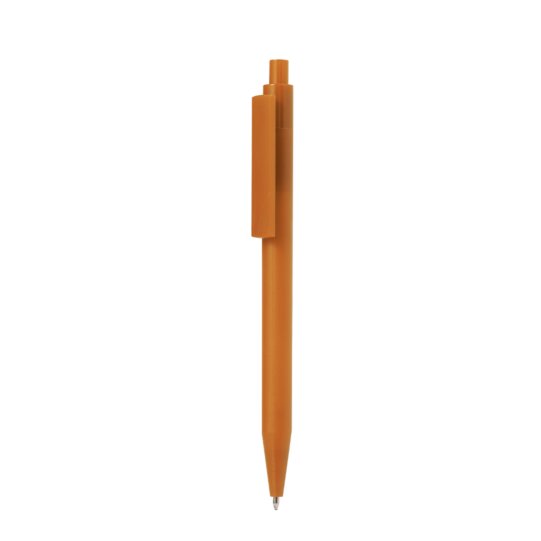 ABS-balpen-met-platte-clip-Blauwe-inkt-bedrukken-oranje