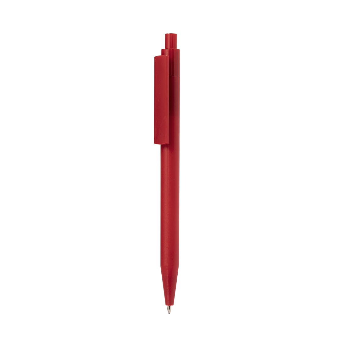 ABS-balpen-met-platte-clip-Blauwe-inkt-bedrukken-rood