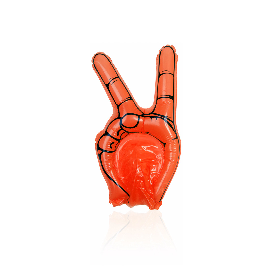 Opblaasbare-hand-Peace-teken-bedrukken-rood