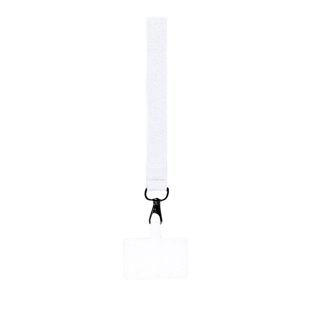 Telefoonkoord-polsband-Polyester-bedrukken-wit