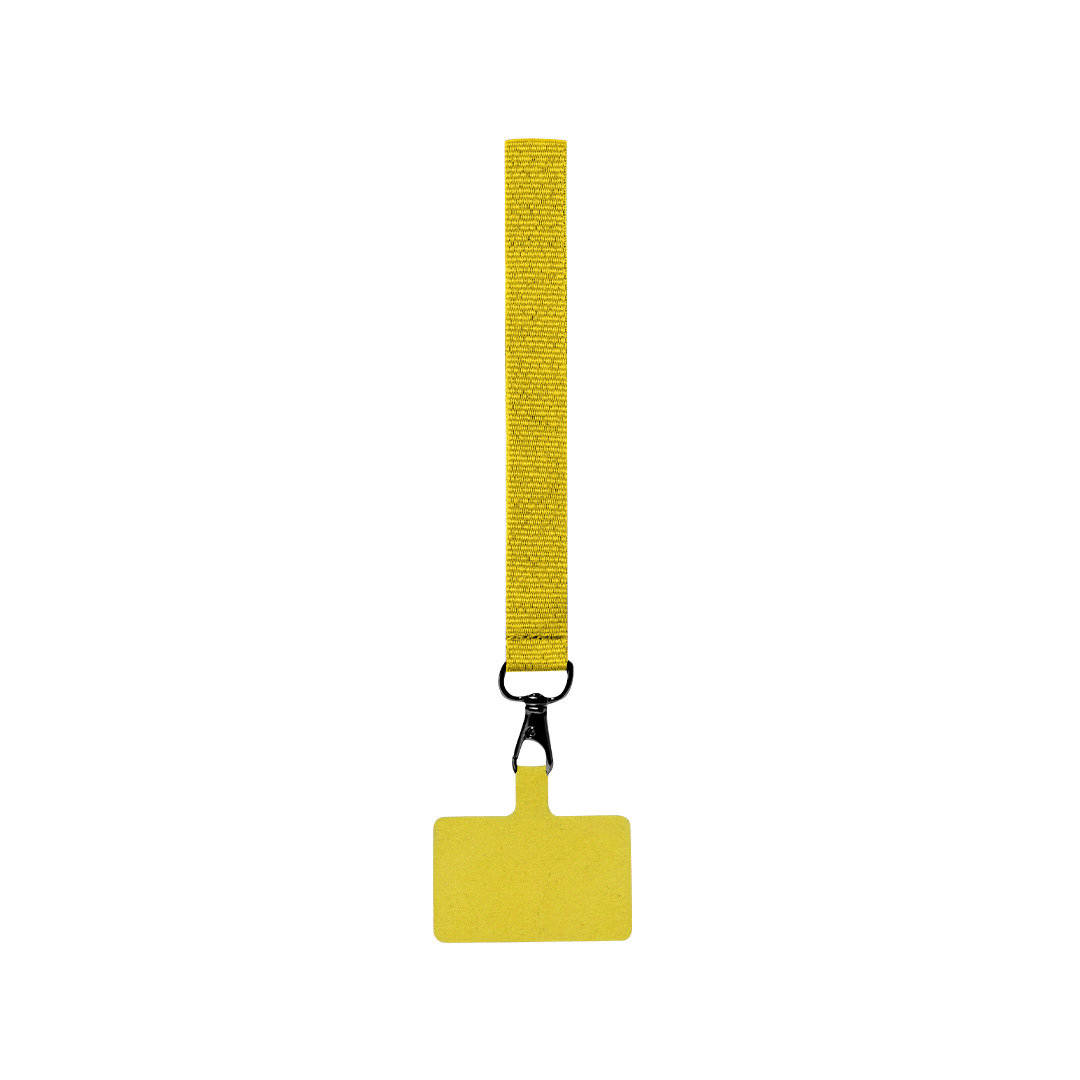 Telefoonkoord-polsband-Polyester-bedrukken-geel