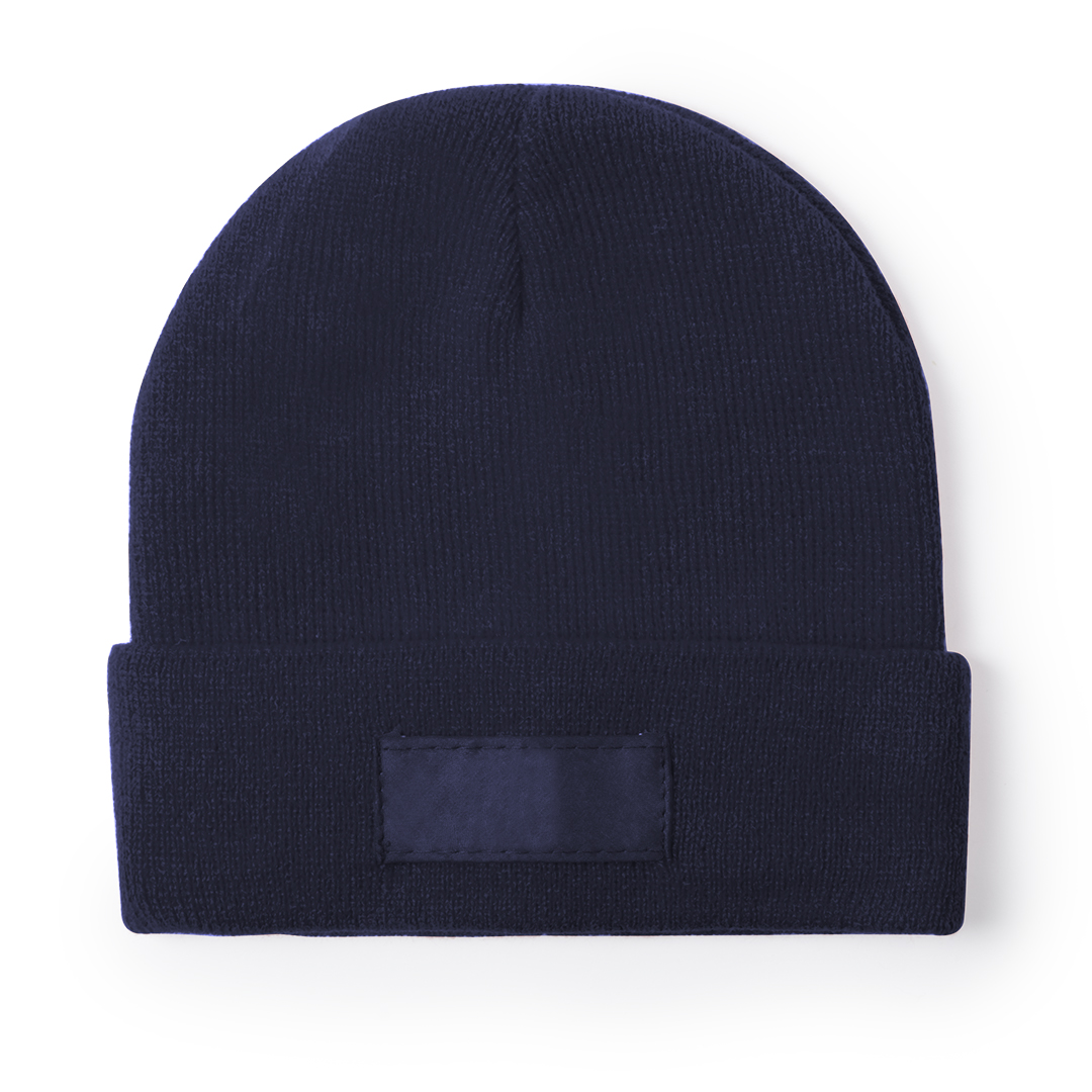 Acryl-muts-met-met-label-Kids-bedrukken-donkerblauw