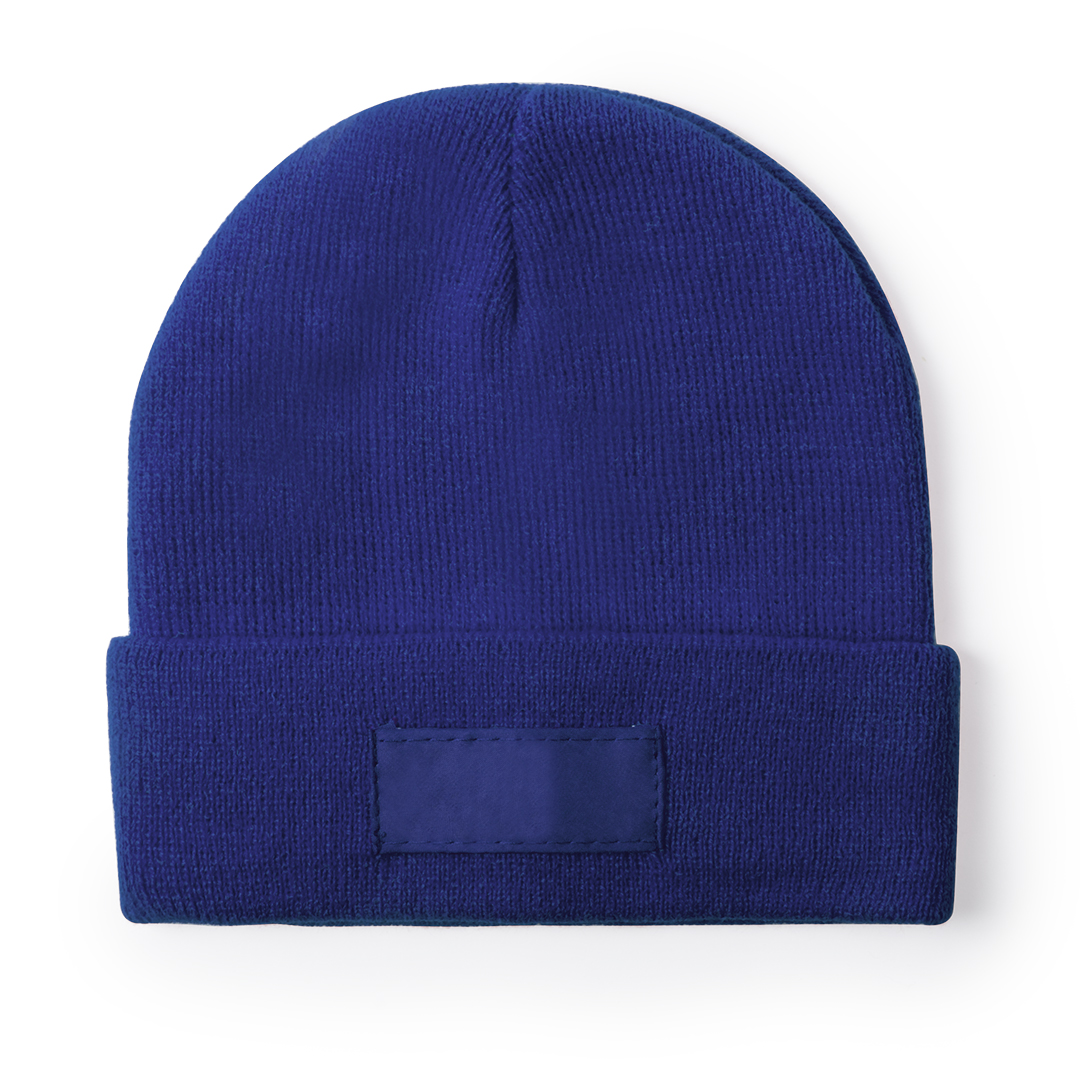 Acryl-muts-met-met-label-Kids-bedrukken-blauw