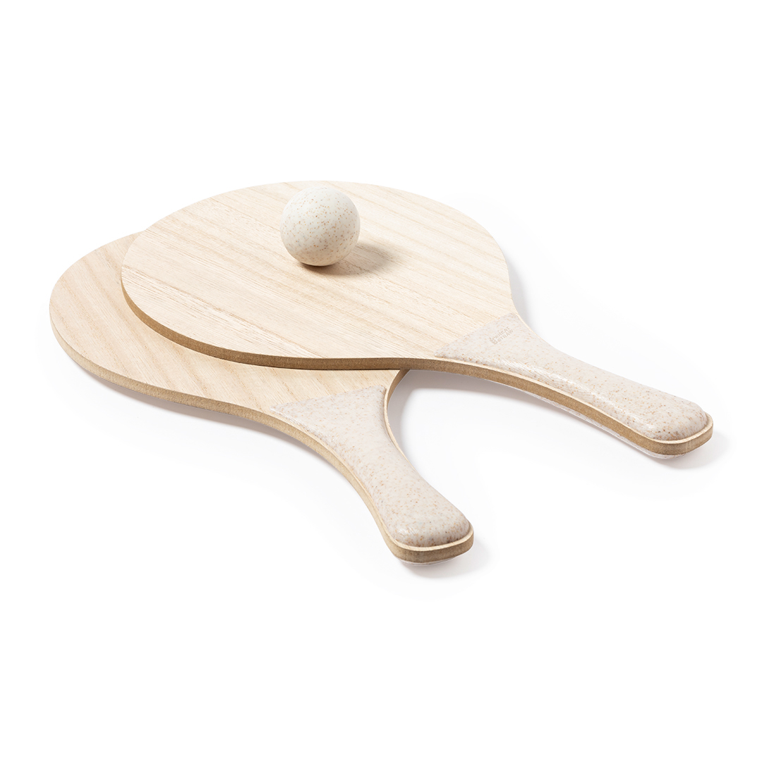 Houten-beachball-set-met-bal-Tarwestro-bedrukken-beige