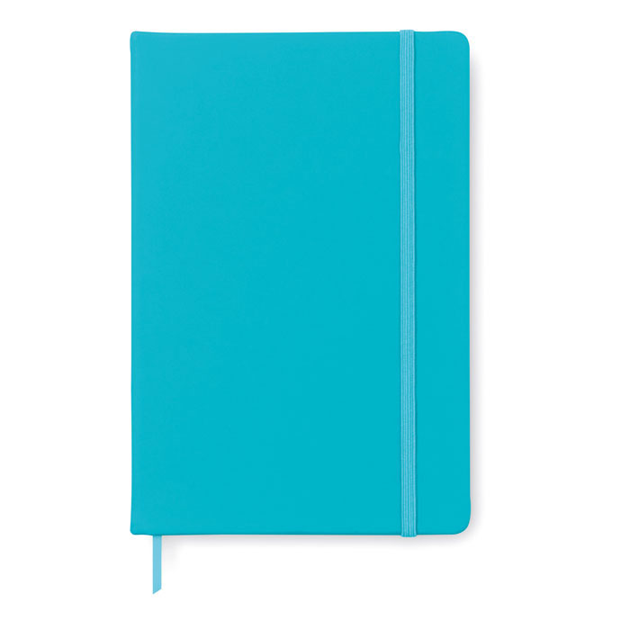 A5-notitieboekje-met-polyurethaan-kaft-96-vellen-bedrukken-turquoise