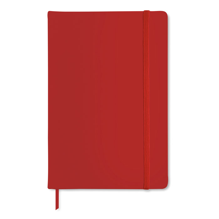 A5-notitieboekje-met-polyurethaan-kaft-96-vellen-bedrukken-rood