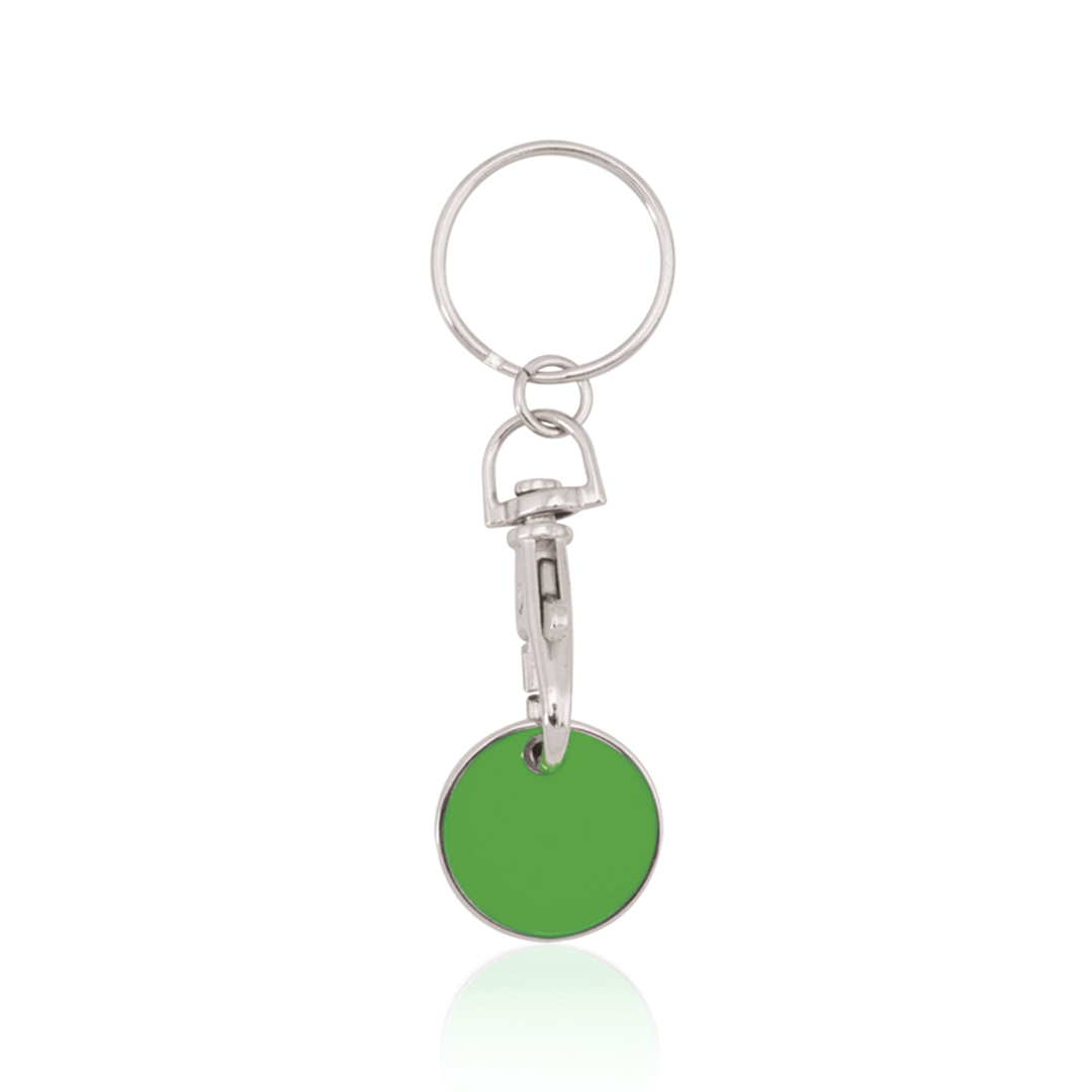Winkelwagenmuntje-met-sleutelring-23-cm-bedrukken-groen