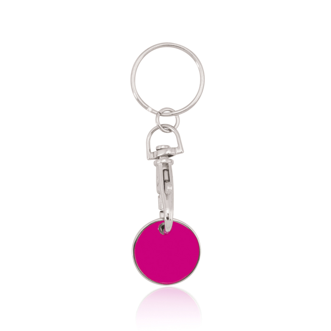 Winkelwagenmuntje-met-sleutelring-23-cm-bedrukken-roze