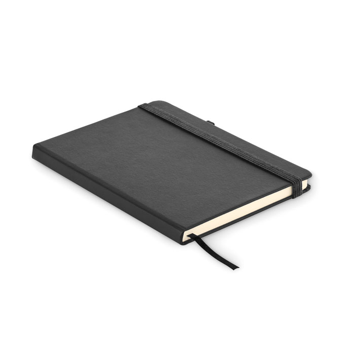 A5-notitieboek-Gerecycled-leer-96-vellen-bedrukken-zwart